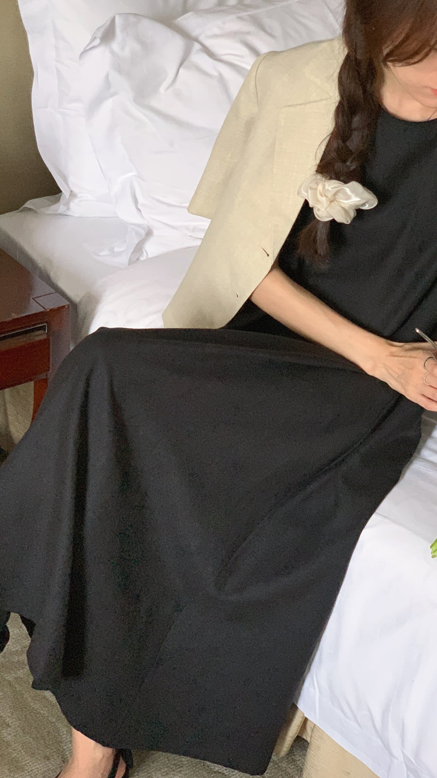 韓国ファッション SELCA-バックオープンワンピース-2023ss-op03-057