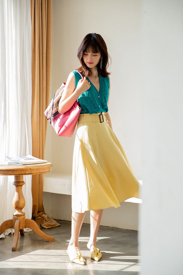韓国ファッション SELCA-アンブレラミドル丈スカート-2024ss-sk101-09