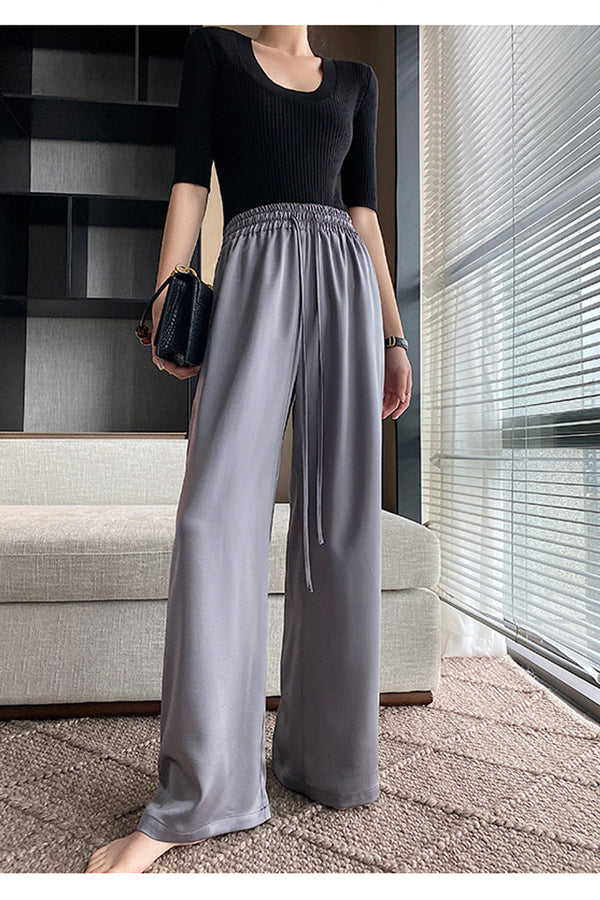 韓国ファッション SELCA-サテンワイドレッグパンツ-2023ss-pt03-021