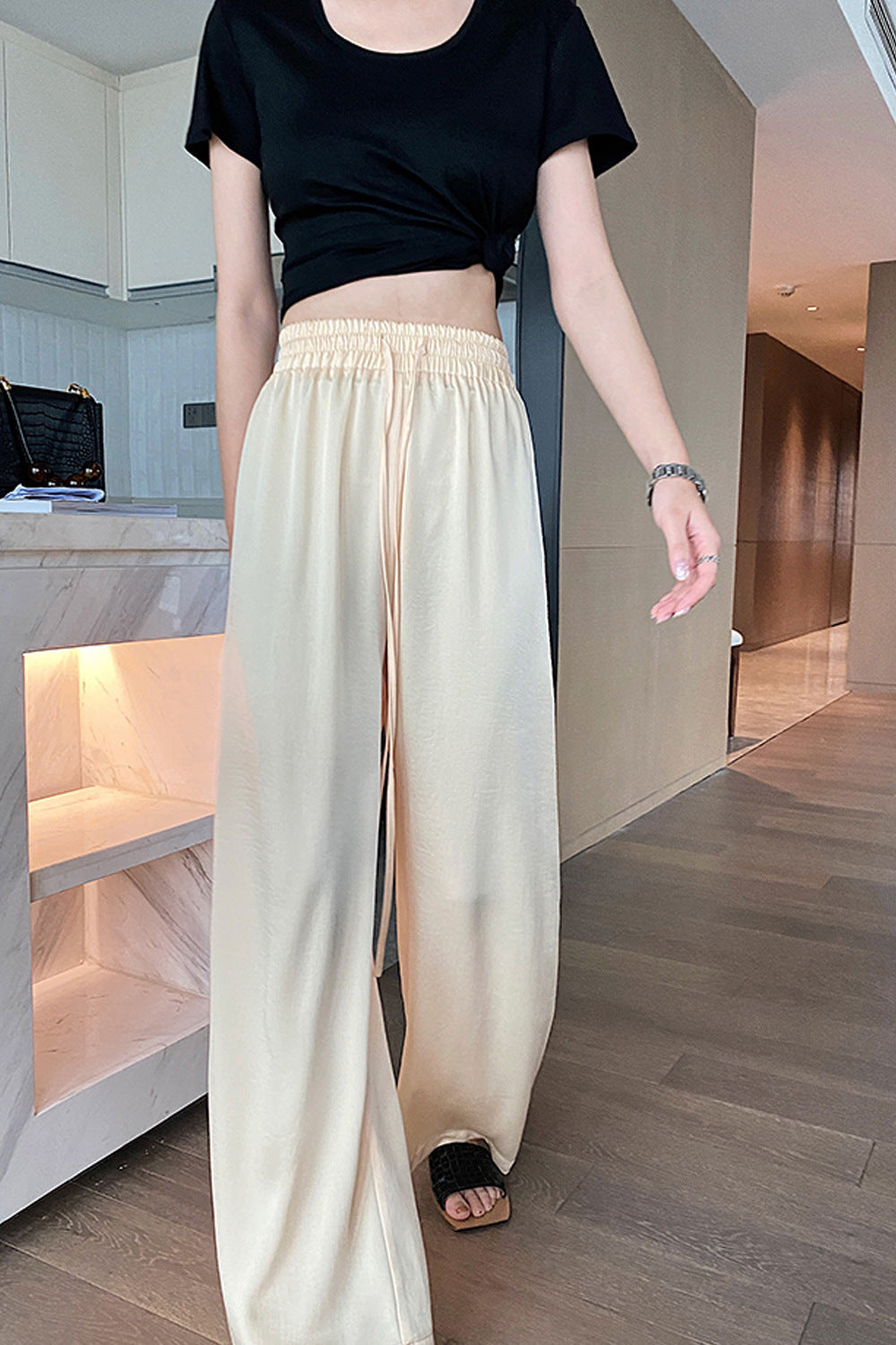 韓国ファッション SELCA-サテンワイドレッグパンツ-2023ss-pt03-08