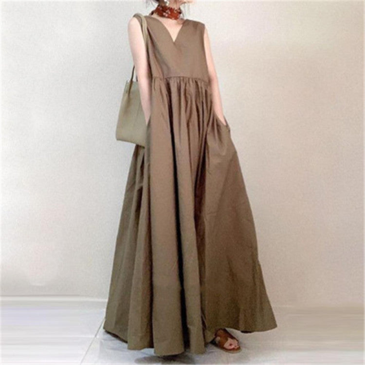 韓国ファッション SELCA-Vネックワンピース-2023ss-op44-01