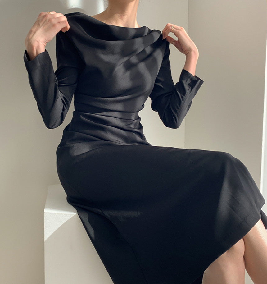 韓国ファッション SELCA-オフショルダーシンプルワンピース-2023ss-op40-038