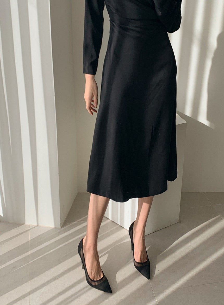 韓国ファッション SELCA-オフショルダーシンプルワンピース-2023ss-op40-036