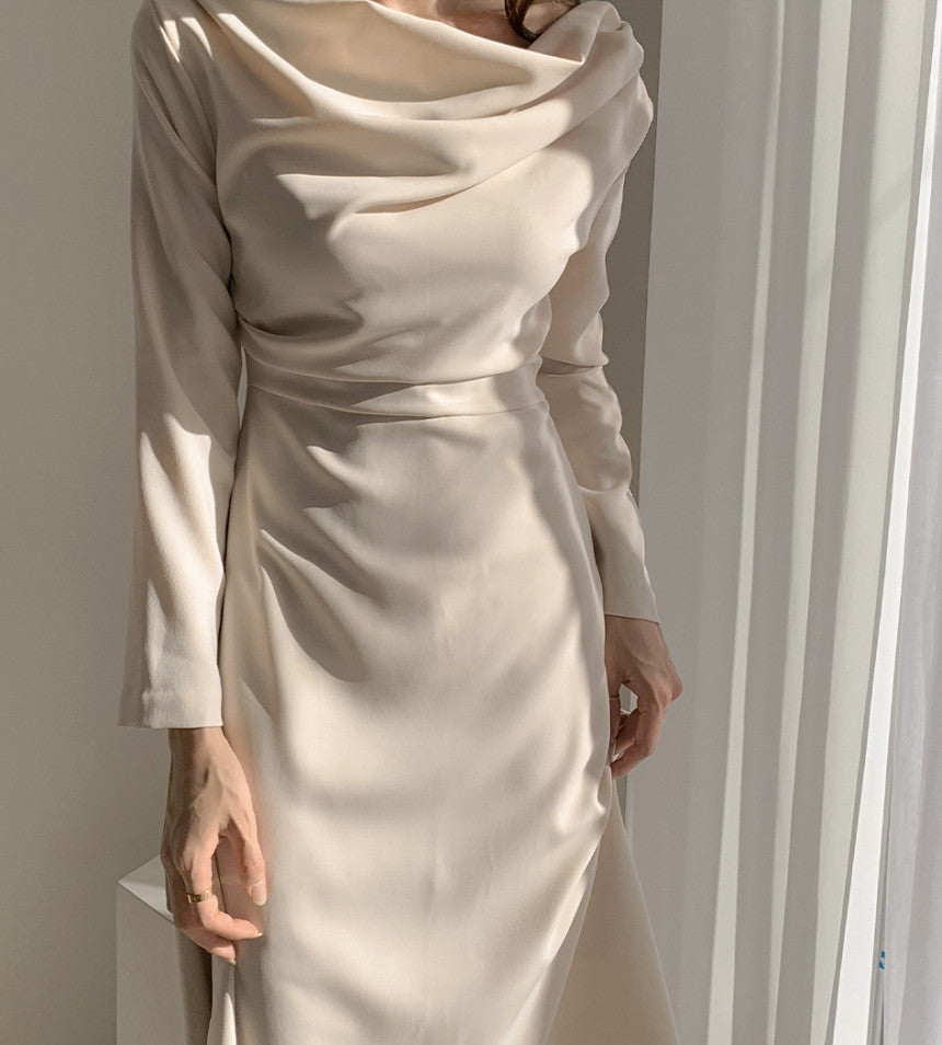 韓国ファッション SELCA-オフショルダーシンプルワンピース-2023ss-op40-011