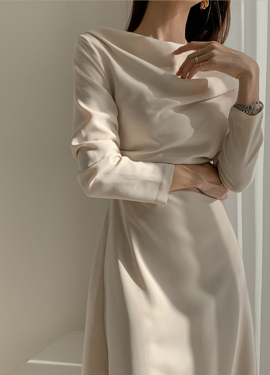 韓国ファッション SELCA-オフショルダーシンプルワンピース-2023ss-op40-010