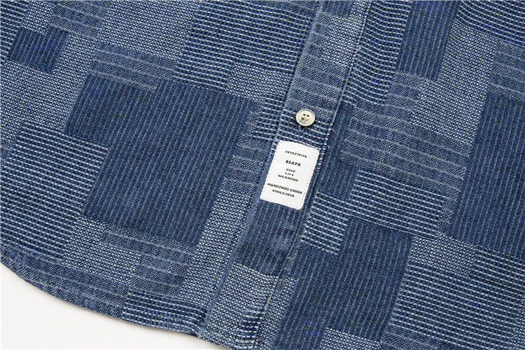 韓国ファッション SELCA-patchwork denim jacket shirt-mselca2024ss-029-08