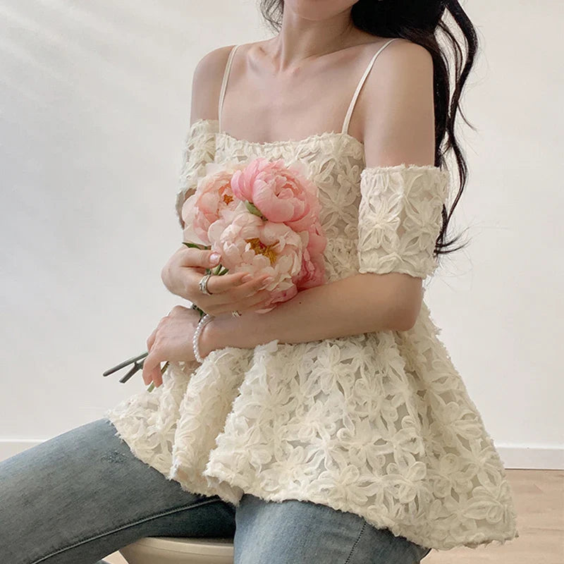 韓国ファッション SELCA-フレンチヘビーオフショルキャミソール-2024ss-0040-03