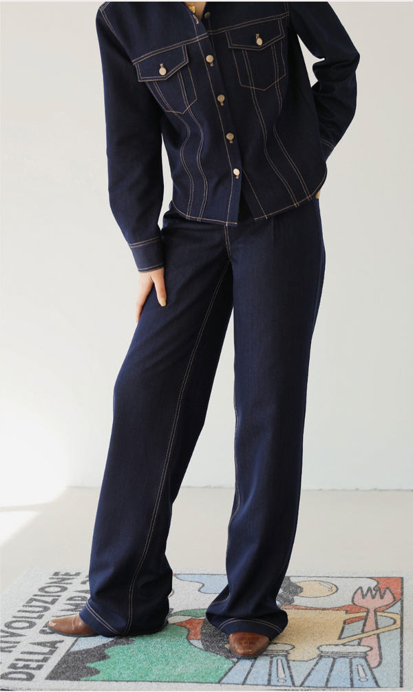 韓国ファッション SELCA-ステッチデニムセットアップ(パンツ)-2024ss-65-08