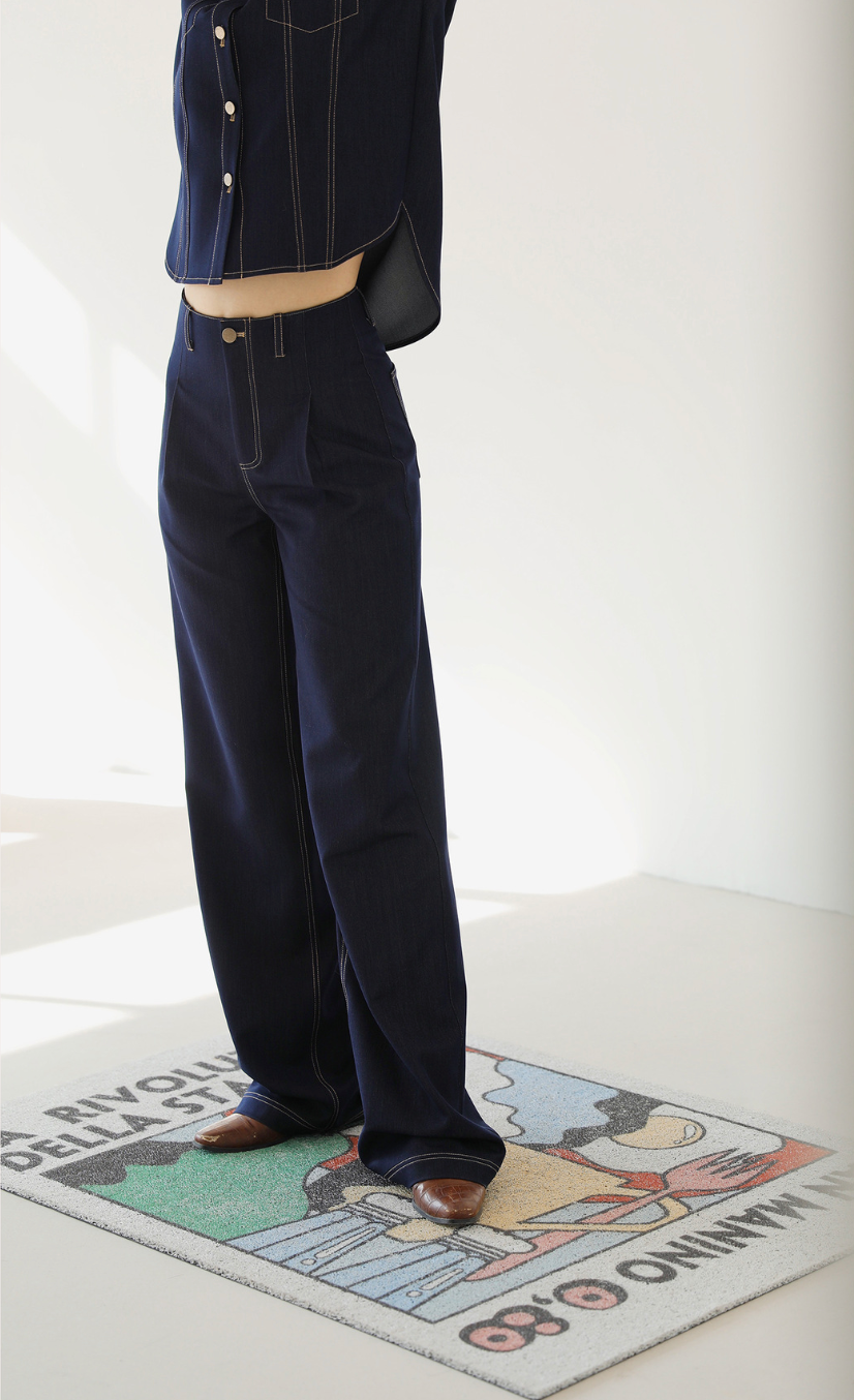 韓国ファッション SELCA-ステッチデニムセットアップ(パンツ)-2024ss-65-09