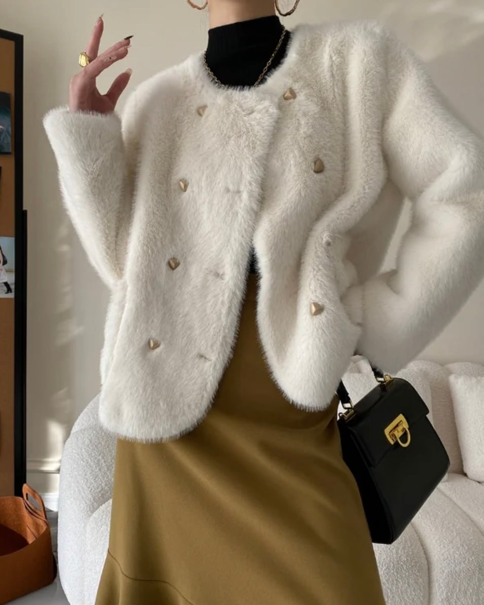 韓国ファッション SELCA-フェイクファーショートコート-2023aw-ou40-02