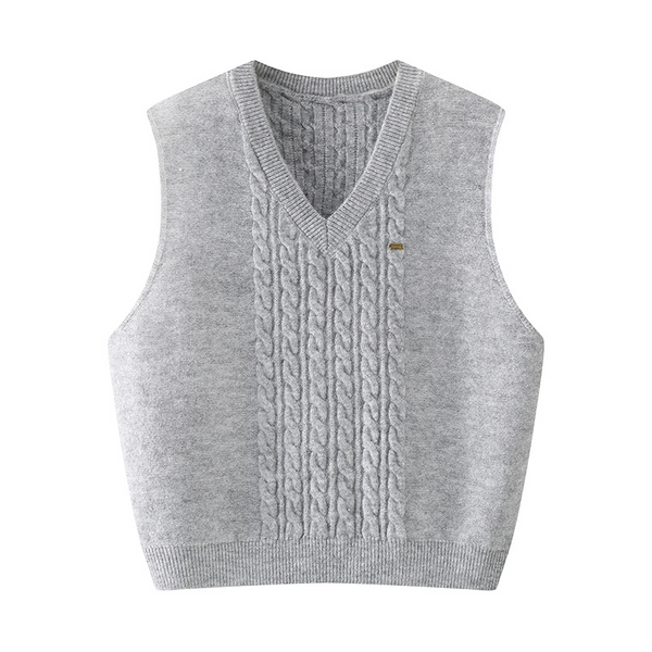 韓国ファッション SELCA-シャツ+ニットベストセットアップ-フレンチベルスリーブカーディガンのコピー-05