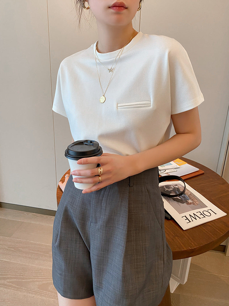韓国ファッション SELCA-ハイウエストショートパンツ-2024ss-72-07