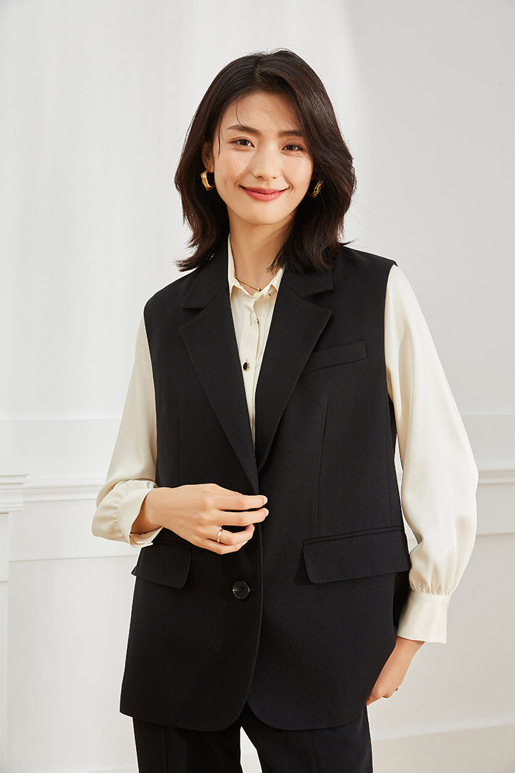 韓国ファッション SELCA-ダブルカラーベスト-2024ss-ou26-01