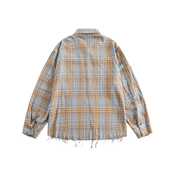韓国ファッション SELCA-contrast color casual loose shirt-mselca2024ss-0109-02