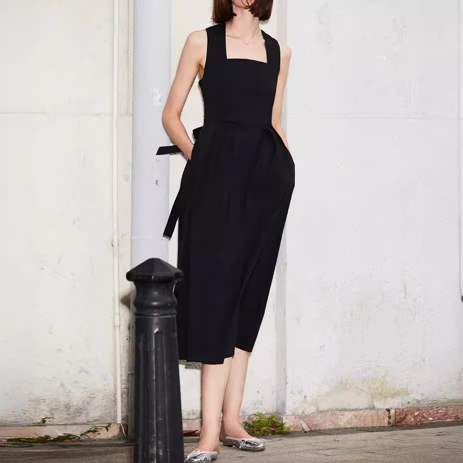 韓国ファッション SELCA-クロスオープンバックワンピース-2024ss-0063-05