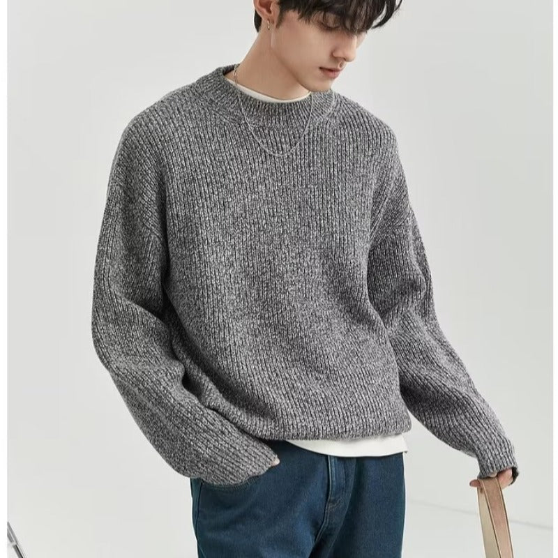 韓国ファッション SELCA-warm round neck sweater-mselca2024ss-048-06