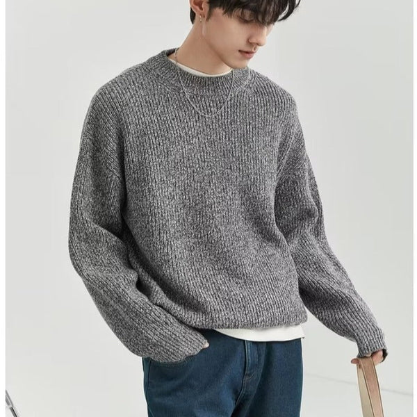韓国ファッション SELCA-warm round neck sweater-mselca2024ss-048-06