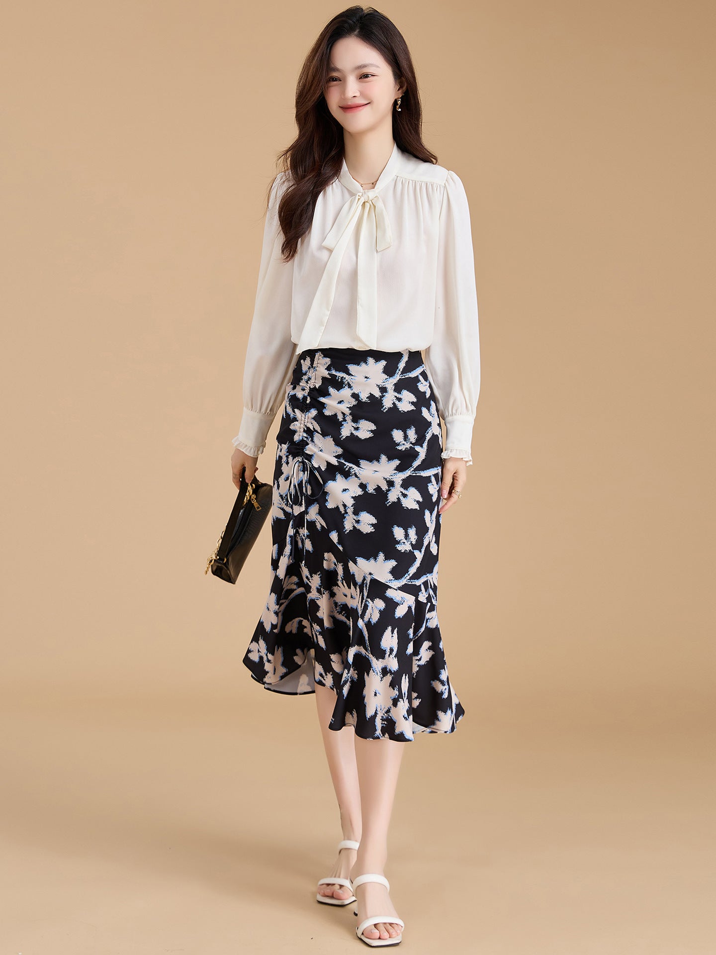 韓国ファッション SELCA-マーメイドスリム Aラインスカート-2024ss-133-02