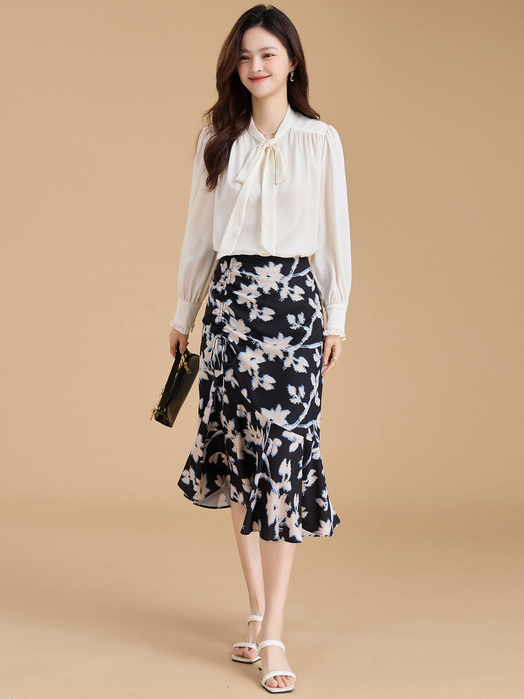 韓国ファッション SELCA-マーメイドスリム Aラインスカート-2024ss-133-02