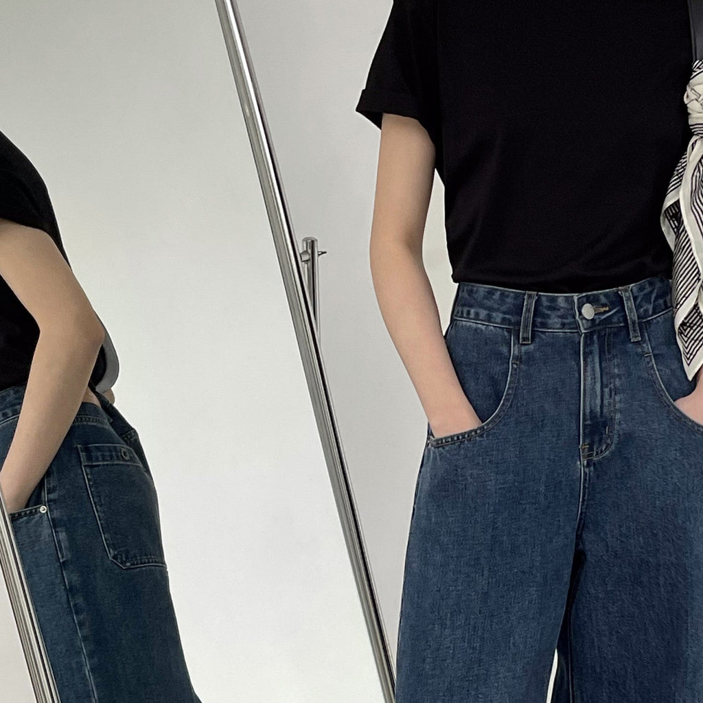 韓国ファッション SELCA-アシメスリットコットンシャツ-2024ss-0065-08