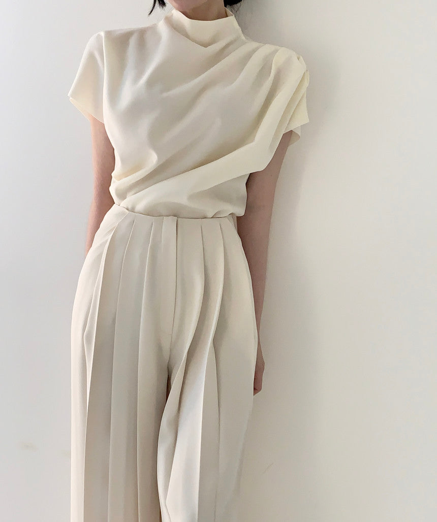 韓国ファッション SELCA-プリーツパンツセットアップ-2023ss-set00-012