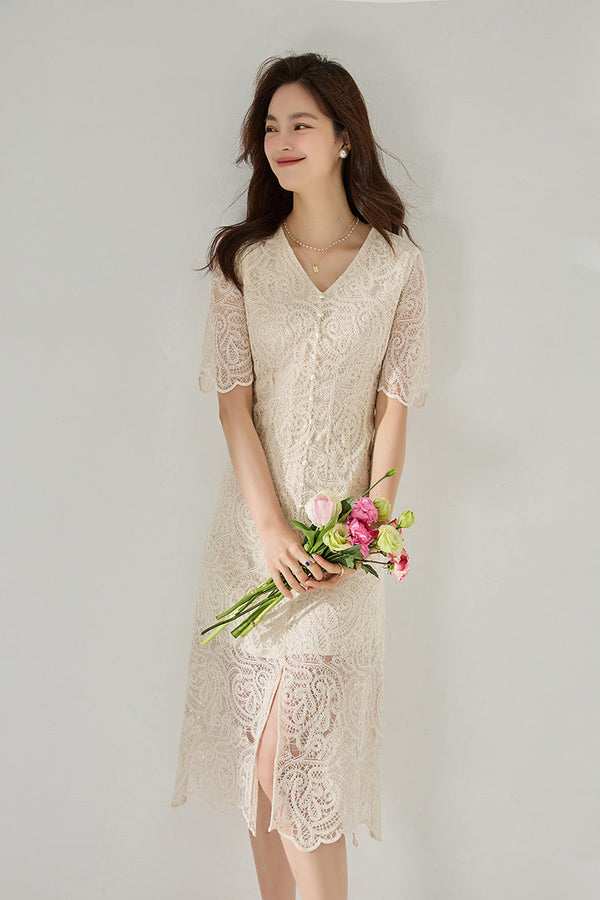 韓国ファッション SELCA-レイヤーレースワンピース-2024ss-122-07