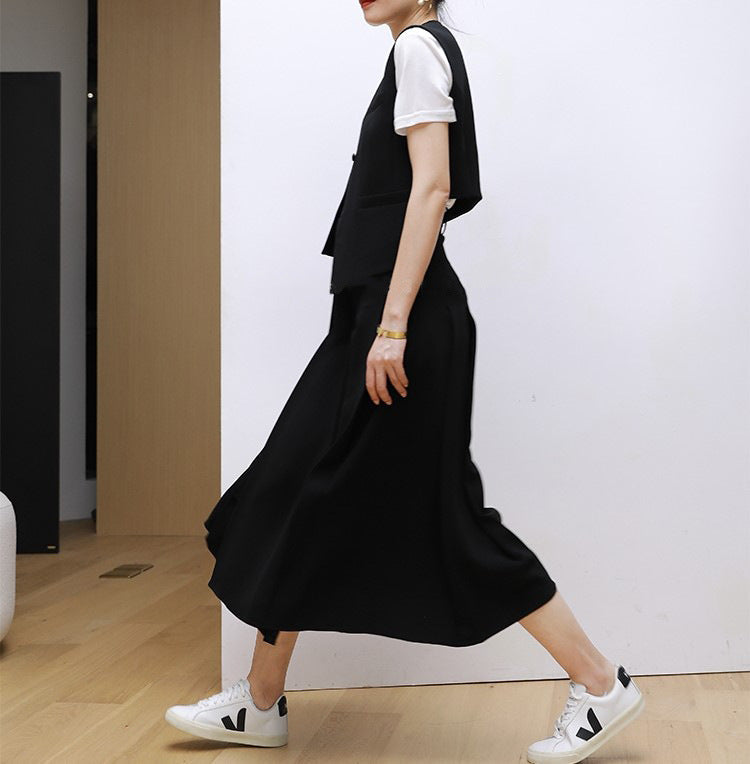 韓国ファッション SELCA-アシメジレセットアップ-2024ss-0068-031
