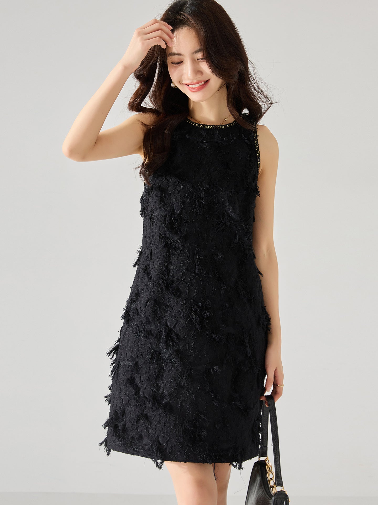 韓国ファッション SELCA-タッセルジャカードワンピース-2024ss-87-03