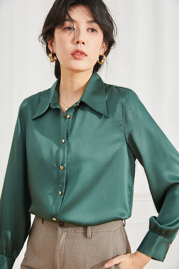 韓国ファッション SELCA-ドレープシャツ-2023aw-tp02-029