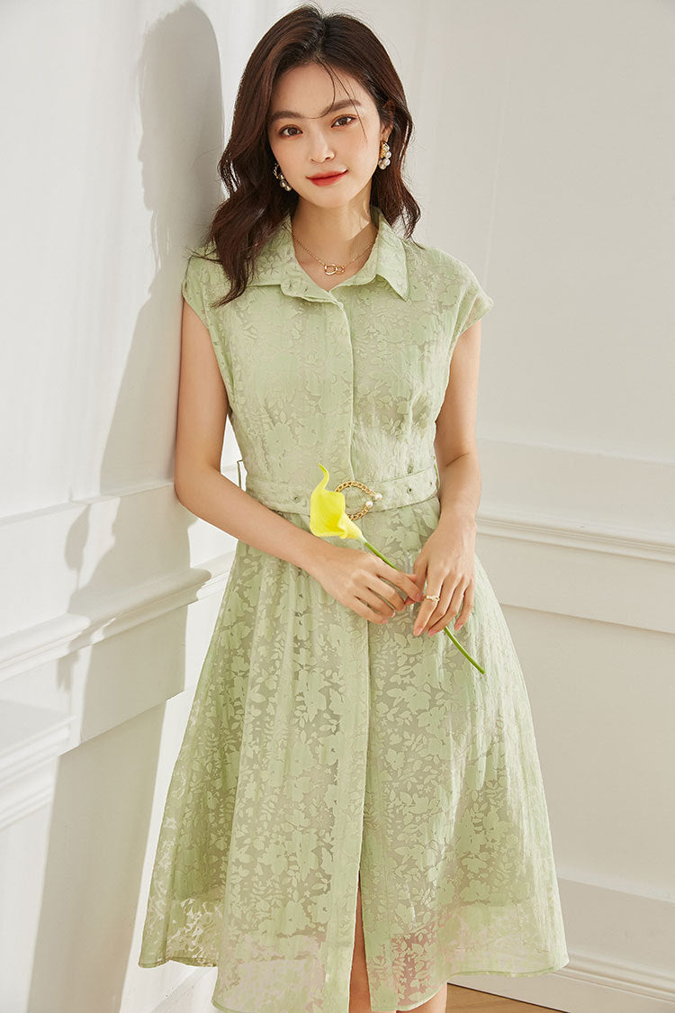 韓国ファッション SELCA-ジャガードカラードレス-2024ss-81-012