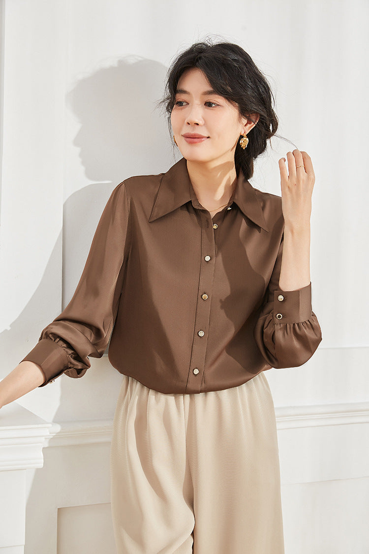 韓国ファッション SELCA-ドレープシャツ-2023aw-tp02-026