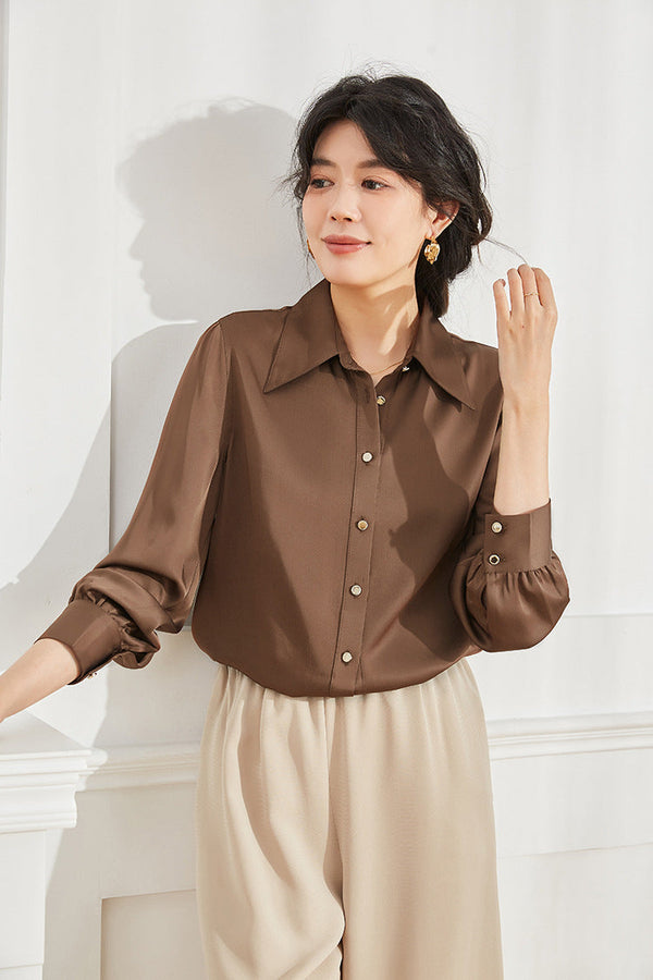 韓国ファッション SELCA-ドレープシャツ-2023aw-tp02-026