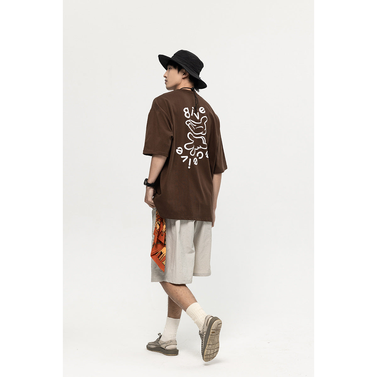 Trend Personalized Embroidery Print Cotton Short Sleeve