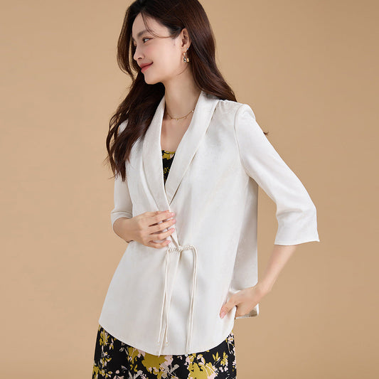 韓国ファッション SELCA-チャイナホワイトジャケット-2024ss-127-01