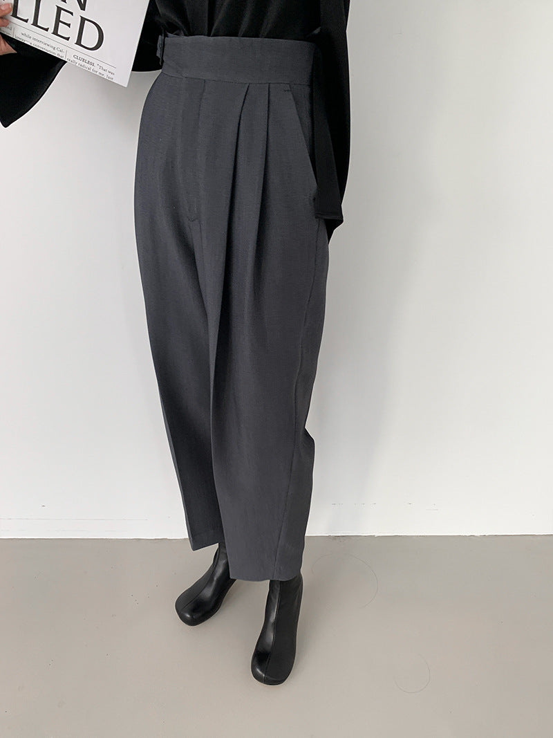 韓国ファッション SELCA-ノーカラーグレーセットアップ-2024ss-0017-040