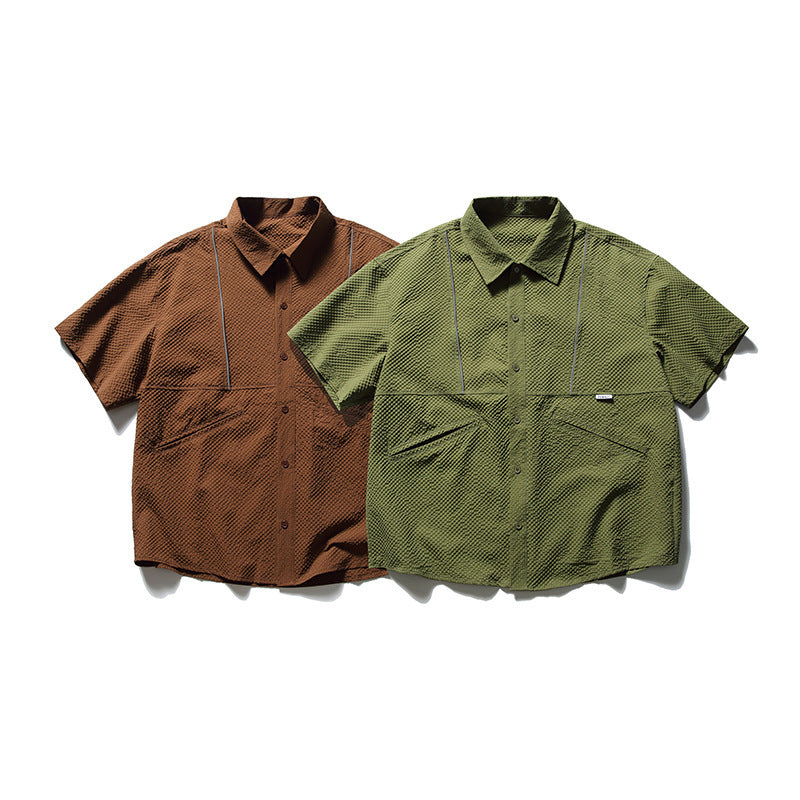 韓国ファッション SELCA-Multi-pocket design loose shirt-mselca2024ss-072-05