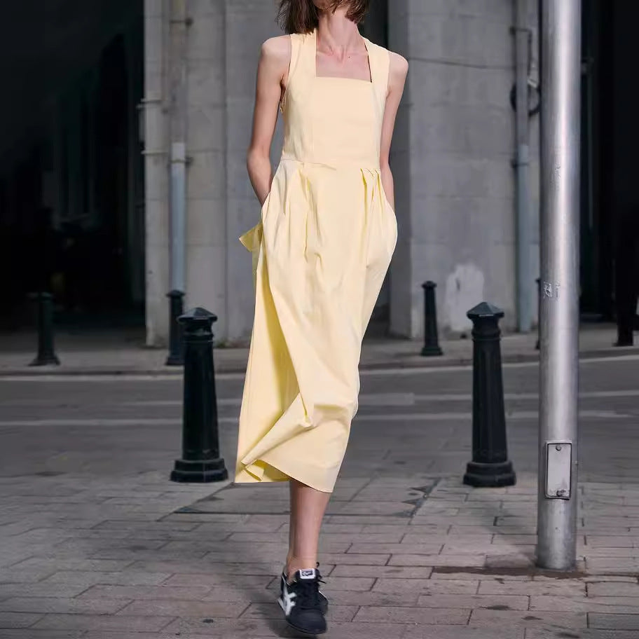 韓国ファッション SELCA-クロスオープンバックワンピース-2024ss-0063-07