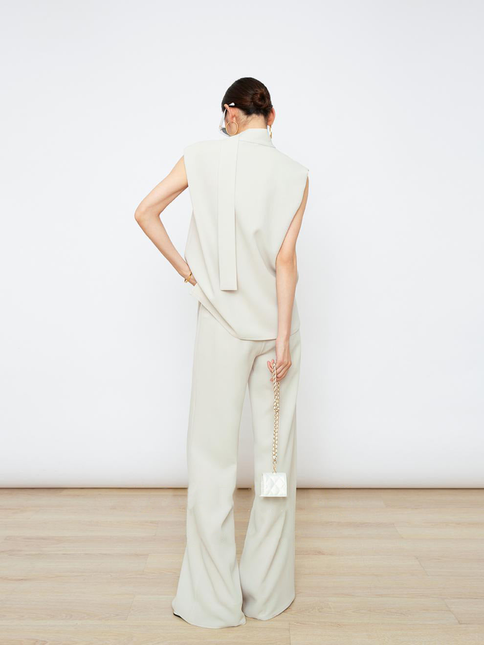 韓国ファッション SELCA-ショルダーリボンパンツスタイルセットアップ-2024ss-0062-012