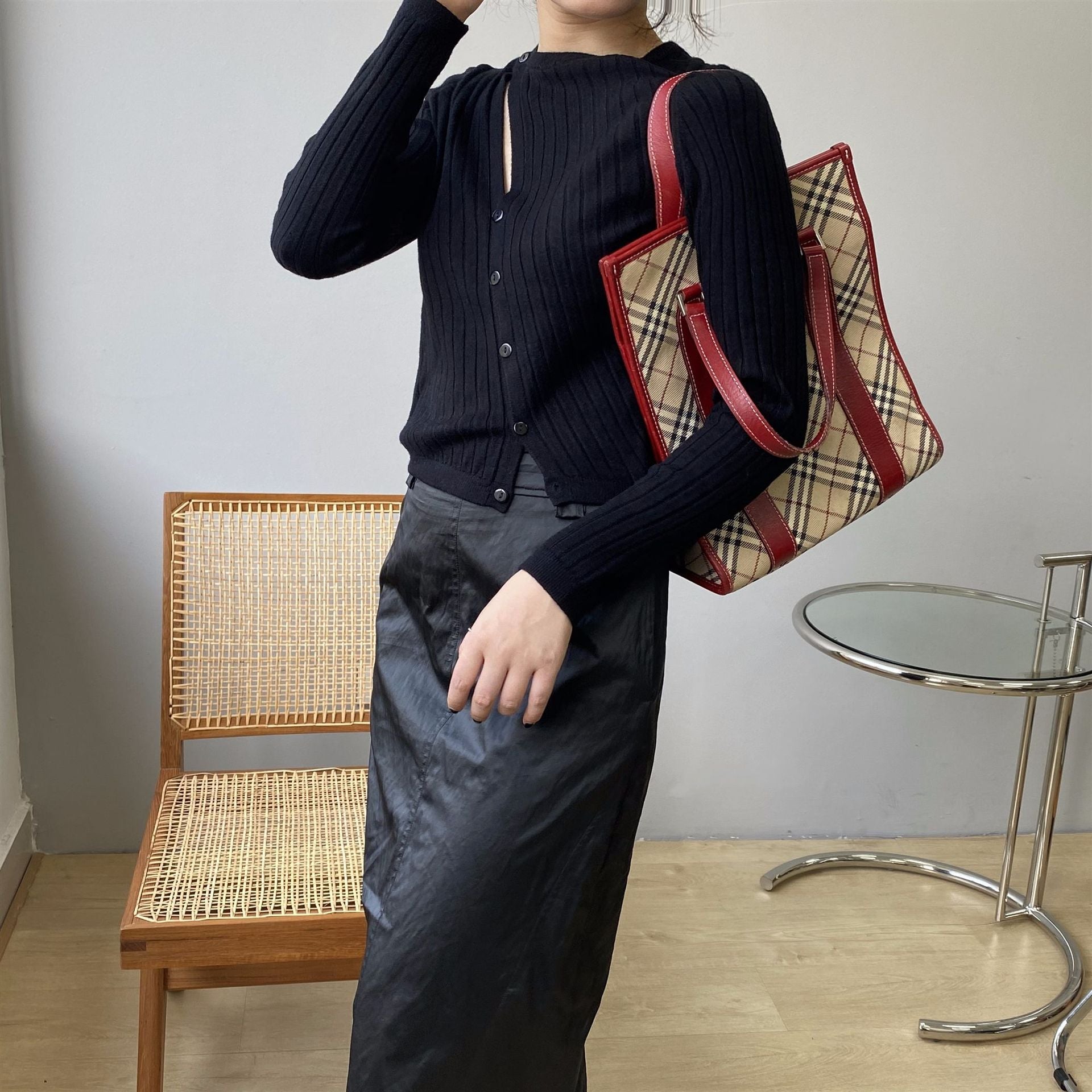 韓国ファッション SELCA-アシメニットカーディガン-2024ss-tp37-028