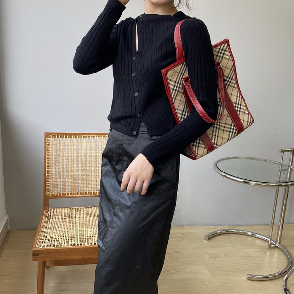 韓国ファッション SELCA-アシメニットカーディガン-2024ss-tp37-028