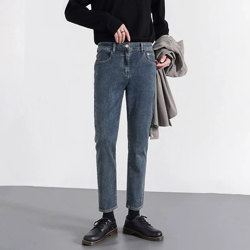 韓国ファッション SELCA-straight denim pants-2024ss-pt04-01