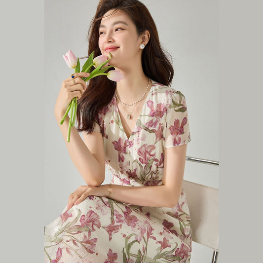 韓国ファッション SELCA-フレンチアイリスワンピース-2024ss-118-01