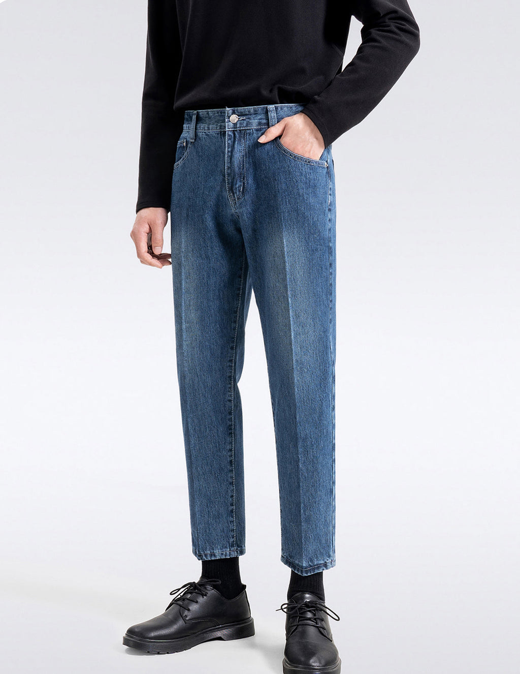 韓国ファッション SELCA-center pleat denim pants-2024ss-pt07-09