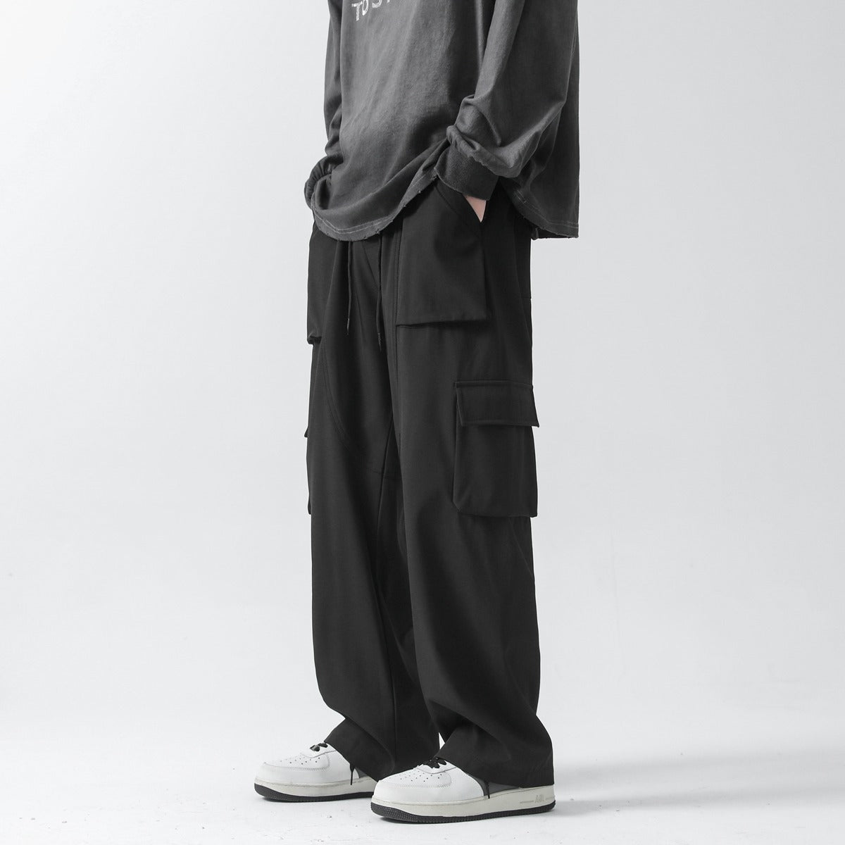 韓国ファッション SELCA-wide baggy pants-mselca2024ss-050-04