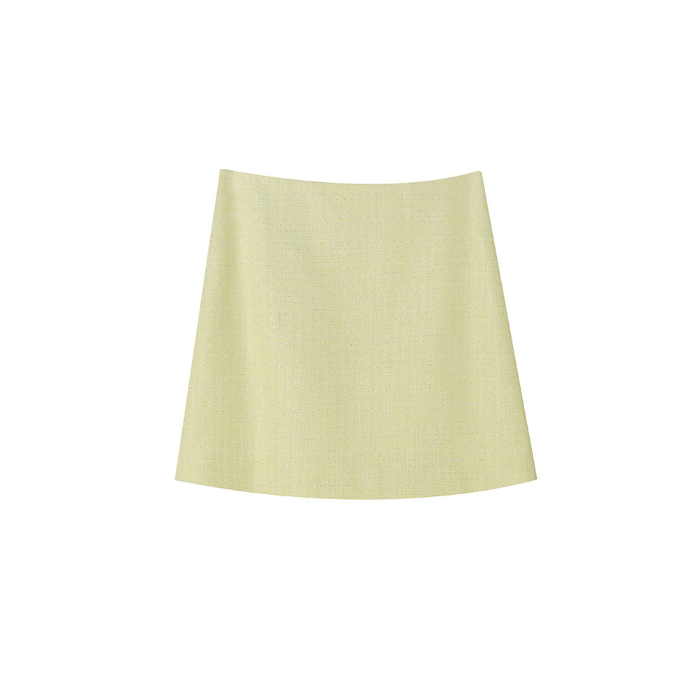 韓国ファッション SELCA-24 サマーライトウェイト、クール、スリム、ホワイト、ショートスリーブスーツトップ 15580 ショートスカート 15581 ツーピースセット-2024ss-161-08