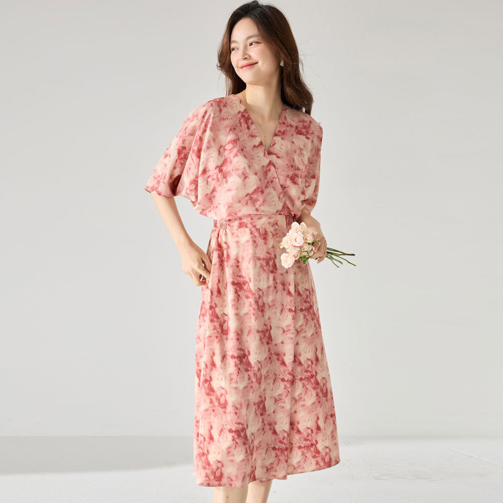 韓国ファッション SELCA-レッドスリットワンピース-2024ss-112-01