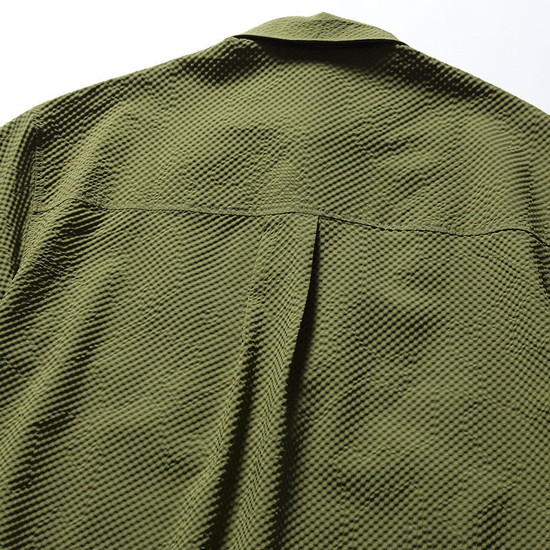 韓国ファッション SELCA-Multi-pocket design loose shirt-mselca2024ss-072-027