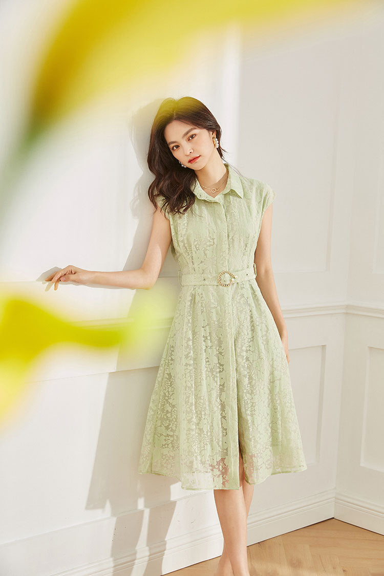 韓国ファッション SELCA-ジャガードカラードレス-2024ss-81-014