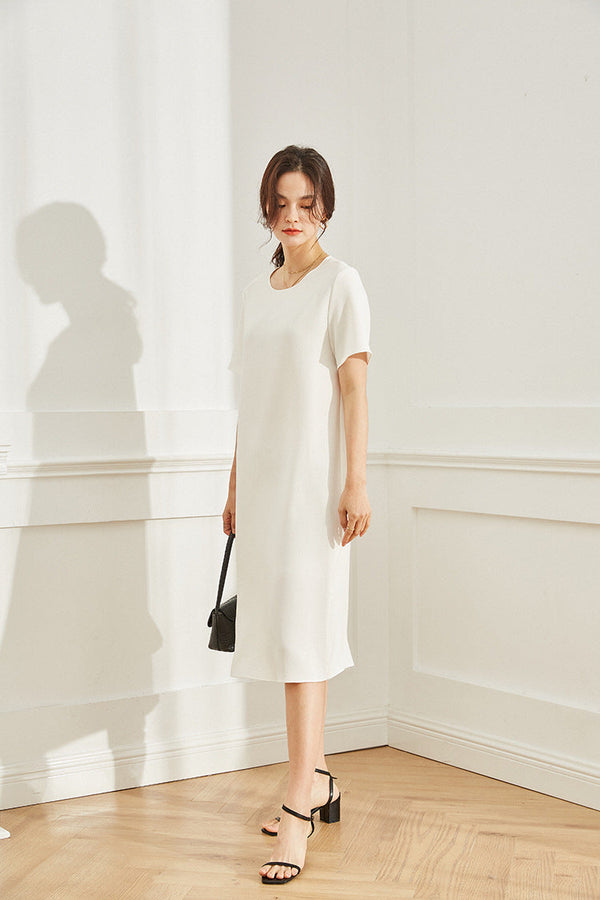 韓国ファッション SELCA-マットカジュアルミディアムワンピース-2024ss-95-029