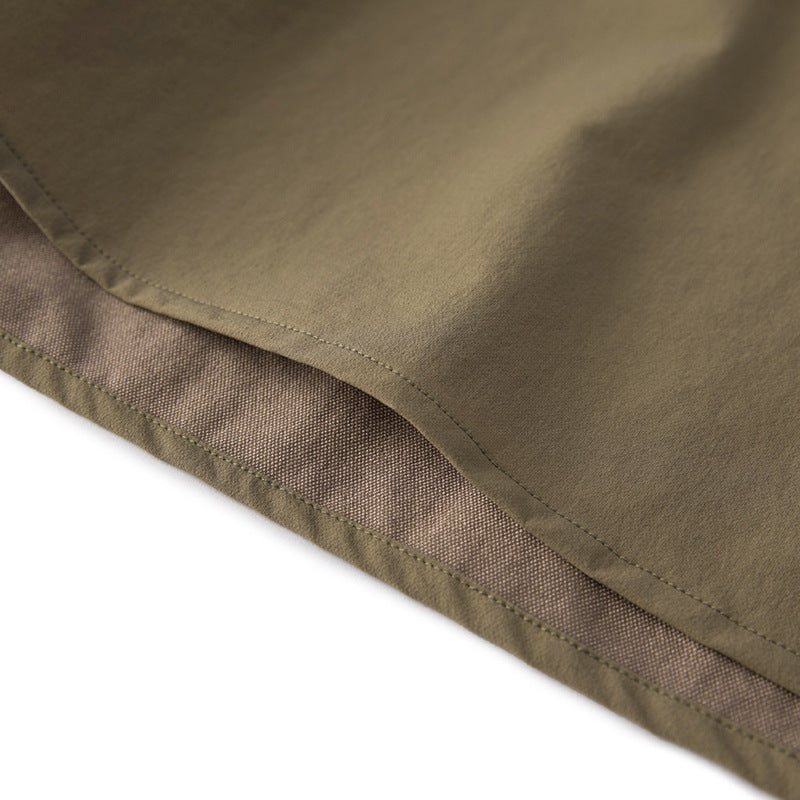 韓国ファッション SELCA-half zip double pocket shirt-mselca2024ss-097-016